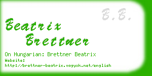 beatrix brettner business card